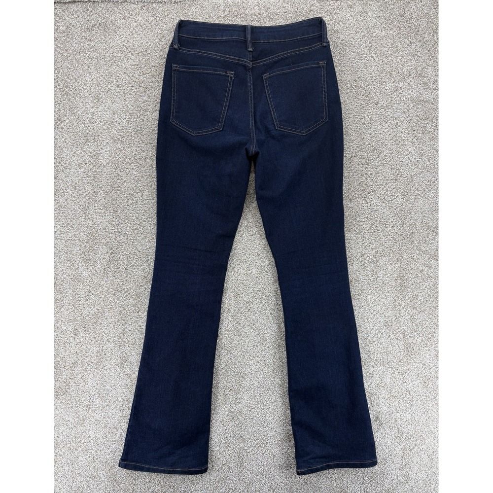 No Boundaries High Rise‎ Flare Jeans Women's 4 Blue Dark Wash Sustainable Denim - Picture 2 of 9